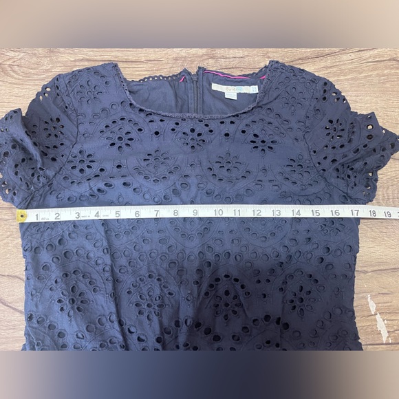 Boden Isadora Broderie navy blue‎ eyelet dress size 8 - Picture 5 of 8